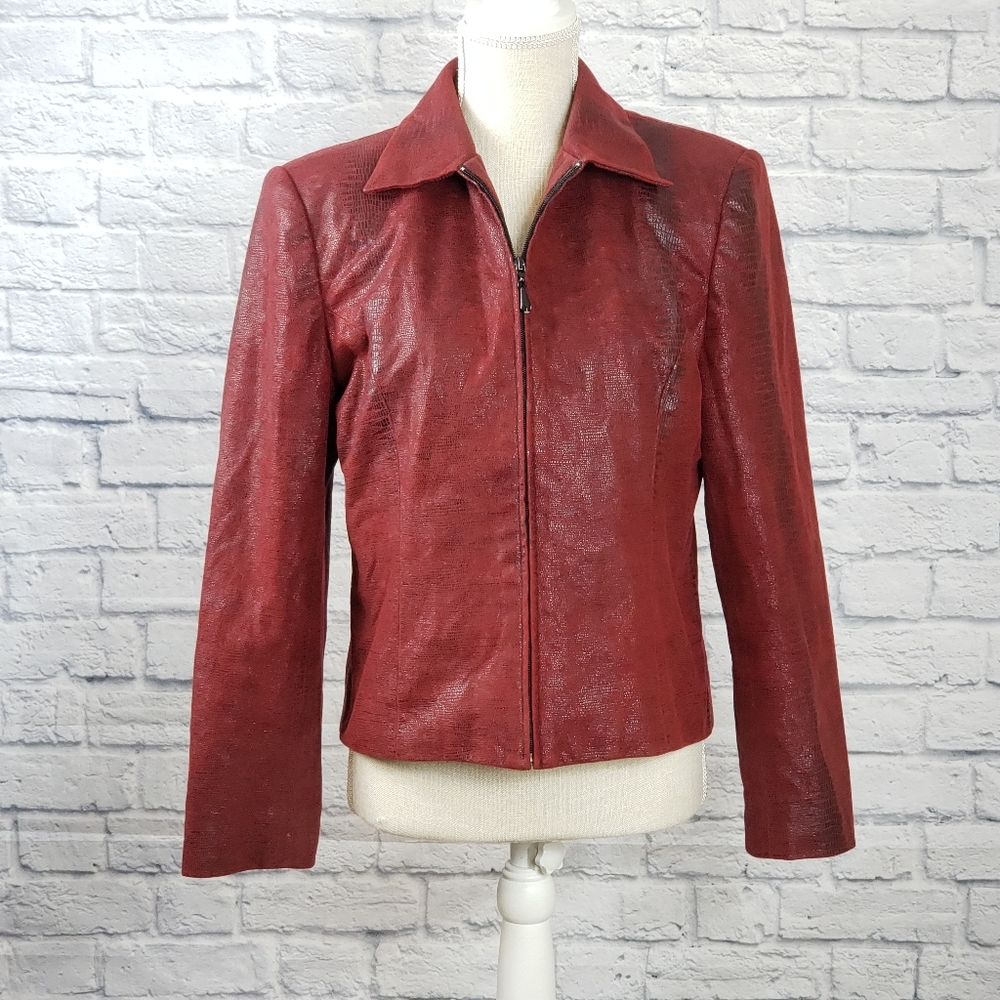 Vintage Town & Travel red snakeskin jacket
